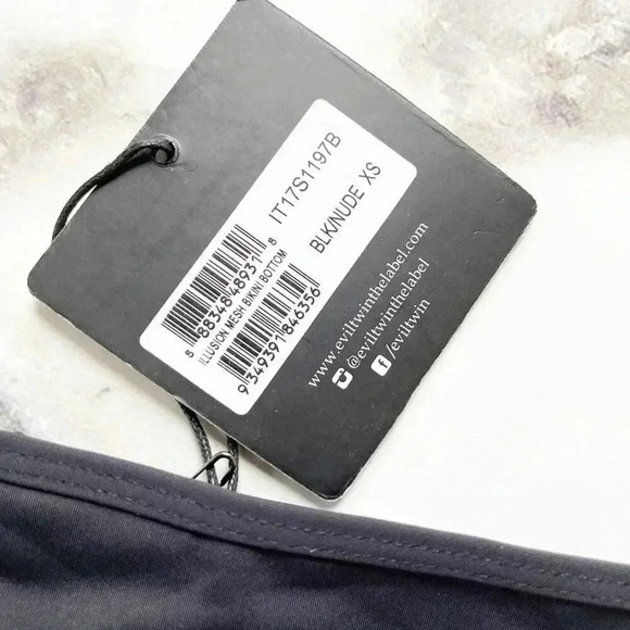 Evil Twin Black Illusion Mesh Bikini Bottom NWT - Picture 9 of 9